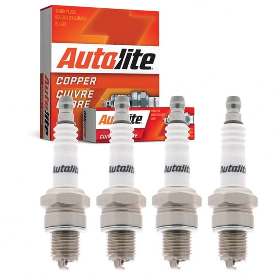 4 pc Autolite 4173 Copper Core Spark Plugs for 4074 816 845 HV2 S122F W9F Ignition Wire Secondary