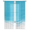 thumbnail image 3 of Blue Gradient Watercolor Chiffon Sheer Curtains For Living Room Bedroom Kitchen ration Window Voiles Organza Tulle Curtain, 3 of 7