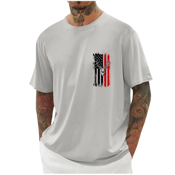 Tops para hombre, blusas y camisas de cuello redondo y manga corta para hombre, blusas casuales de cuello redondo con estampado de moda para hombre, blusas de cuello redondo y manga corta, camisas par