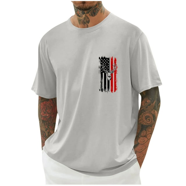 Tops para hombre, blusas y camisas de cuello redondo y manga corta para hombre, blusas casuales de cuello redondo con estampado de moda para hombre, blusas de cuello redondo y manga corta, camisas par