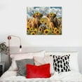 thumbnail image 5 of JEUXUS  Funny Highland Cow Wall Art, Rustic Farmhouse Sunflower Daisy Flowers Canvas Prints Country Floral Animals Poster for Bathroom Kitchen Bedroom, No Frame, 5 of 6