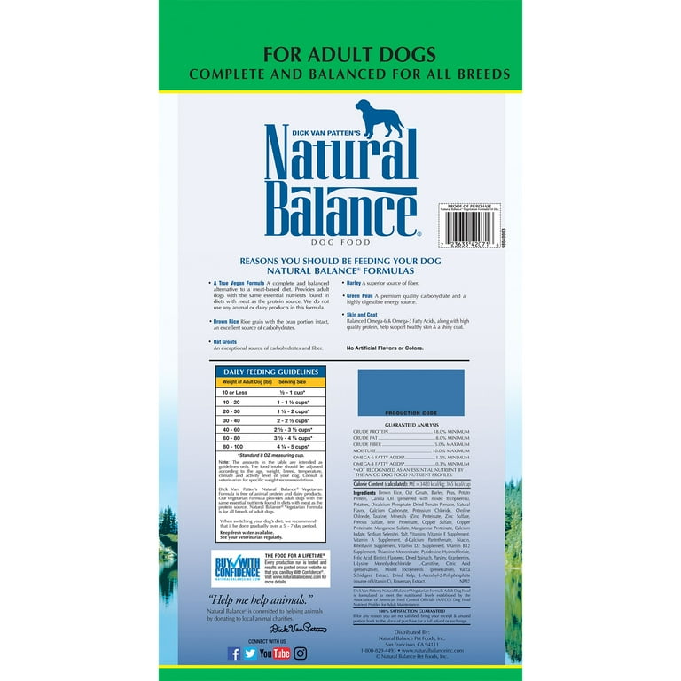 Natural Balance Vegetarian Dry Dog Food 14 Lb Walmart