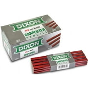 Dixon 19971 7" Soft Industrial Red and Black Carpenter Pencils - 12 per Package
