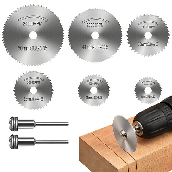 High Compatibility Rotary Tool Accessories Kit, Cutting Wheels Set with Precision Cuts for Soft Metals, 8 Pieces