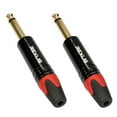 thumbnail image 1 of MERIGLARE Connecteurs Audio Guitare Mono Microphone 1/4 Pieds' 6.35mm Rouge, 1 of 9