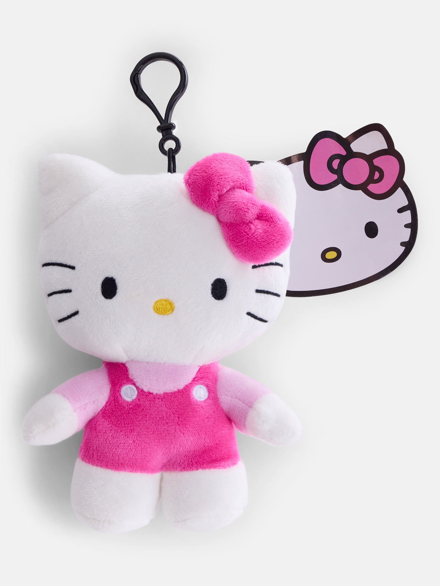 Hello Kitty Girls' Plush Bag Charm Pouch, Pink