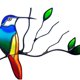 thumbnail image 4 of Paquete de 2 colibrí en , pegatina de pared, calcomanías de Gloria etiqueta de la ventana, 4 of 8