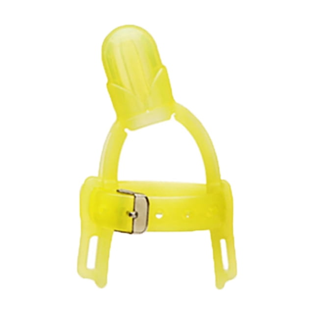 Mordedor de silicona ajustable para chuparse el dedo, protector para morder, para bebés, color amarillo