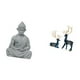 thumbnail image 5 of Conjunto de esculturas de armonía de mono y reno para una decoración tranquila del hogar, un santuario y una ., 5 of 8