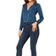 thumbnail image 4 of CHAQUETA DE MOTO PARA MUJER INSPIRADA EN CHIC, SUEDE FALSO, COLOR SÓLIDO, CHAQUETA CON CREMALLERA ASIMÉTRICA, TAMAÑO S, AZUL REAL, 4 of 6