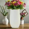 thumbnail image 5 of Bernice Textured White Ceramic Vase, 5 of 11