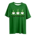 thumbnail image 3 of Craaazy Women's Plus Size St Patricks Day Short Sleeve Tops Round Neck Green Prints T-Shirts Gifts, 3 of 4