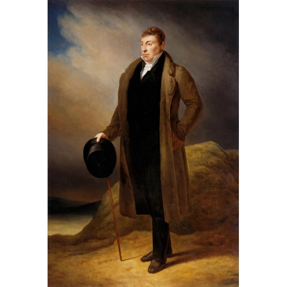 24x36 gallery poster, Lafayette in 1824, portrait by Ary Scheffer