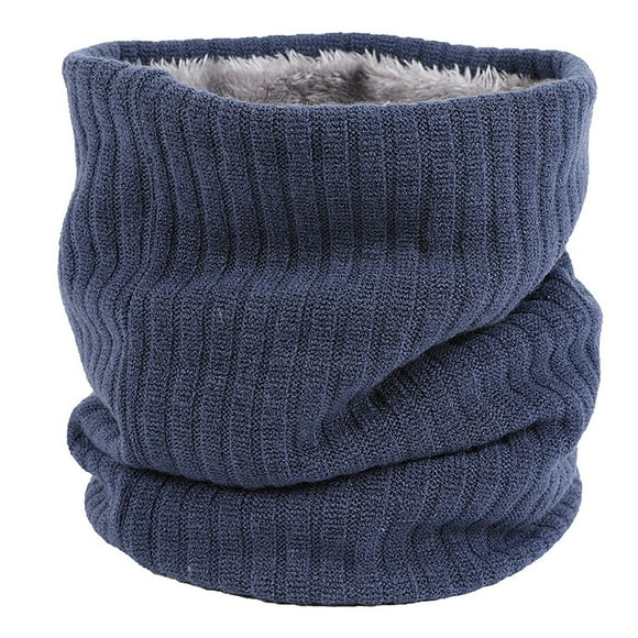 Knit Infinity Scarf Solid Color Warm Loop Scarf Circle Scarf for Men & Women