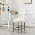 thumbnail image 2 of Westin Outdoor 24" Tufted Velvet Bar Stool, Antique Gray/Velvet Cream, 2 of 8