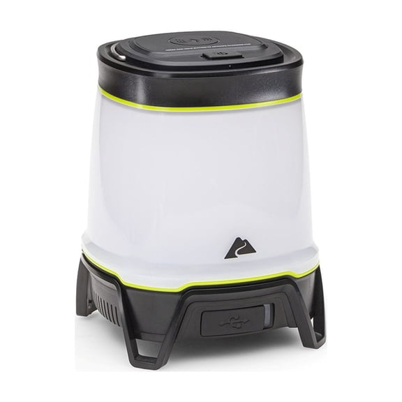 Ozark Trail 4000 Lumen Rechargeable LED Lantern with Qi Wireless Charging Pad – 4 Light Modes, Water-Resistant, Green and Gray