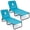 Multicolor, variant on Gymax 2PCS Folding Beach Sun Lounger w/Face Hole Removable Pillows 4-Position Backrest Navy
