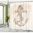 thumbnail image 5 of Ambesonne Anchor Shower Curtain, Navy Summer Holiday, 69"Wx70"L, Brown Cream, 5 of 5