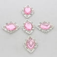 thumbnail image 3 of Rongfmy 10pc Oval Crystal Rhinestone Button Flatback Wedding Embellishment Sewing Crafts Pink, 3 of 7