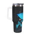 thumbnail image 4 of Geometry Dash 40 Oz Tumbler with Handle And Straw, Stainless Steel Double Wall Vacuum Insulated Coffee Cup Travel Mug for Gym, Outdoors, Commute, Work, 4 of 8