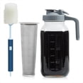 thumbnail image 1 of Cold Brew Coffee Maker Mason Jar 64Oz, Durable Thick Glass Cold Brew Pitcher Flip Cap Spout Lid with Handle, 1 of 7