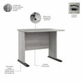 thumbnail image 3 of Pemberly Row Large Corner Desk with Drawers in Platinum Gray - Engineered Wood, 3 of 10