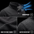 thumbnail image 2 of GIRUNS Men's Jacket Lightweight Softshell Zip Up Windbreaker Outdoor Casual Hiking Coat Black L, 2 of 7