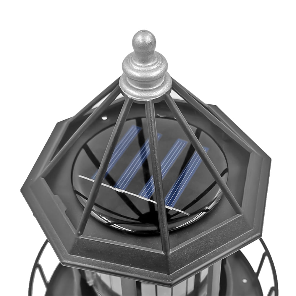 Lighthouse Solar LED Light Garden Outdoor Rotating Beam Sensor Beacon Lamp