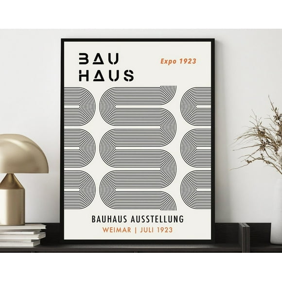 Modernist Bauhaus Geometric Canvas Poster Living Room Wall Art Retro Prints Mid Century Home Decorative Wall Art Painting, size: 50*70 cm, unframed.,11