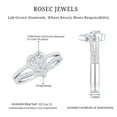 thumbnail image 6 of Rosec Jewels Certified Lab Diamond Heart Engagement Ring Set with Enhancer - EF-VS Quality, 14K White Gold, US 12.00, 6 of 9