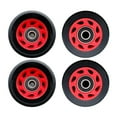 thumbnail image 2 of Roue de Patin en Ligne PU Résistante à l'Usure 58mm 82A Patins Trottinette Roues de Remplacement Remplacement Noir+rouge, 2 of 9