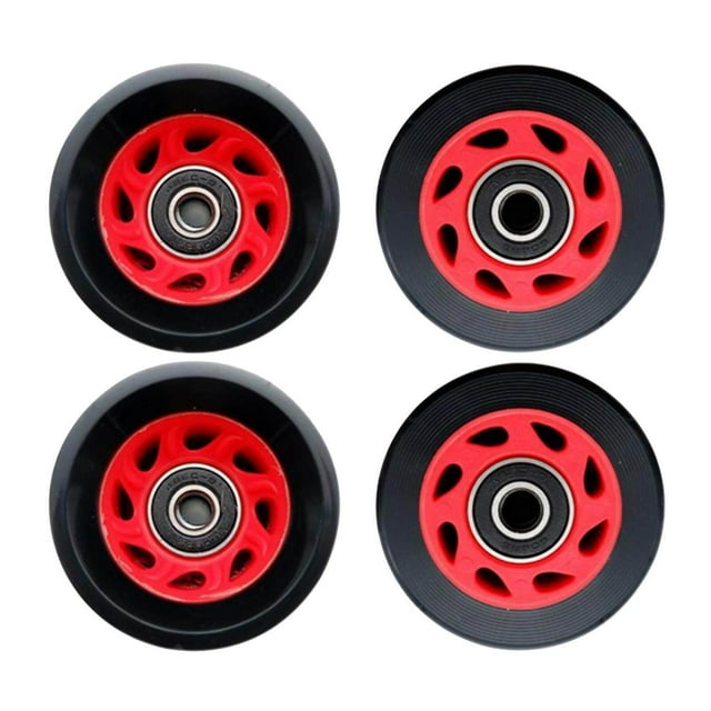 Xingzhi Roue de Patin en Ligne PU Résistante à l'Usure 58mm 82A Remplacement Noir+rouge