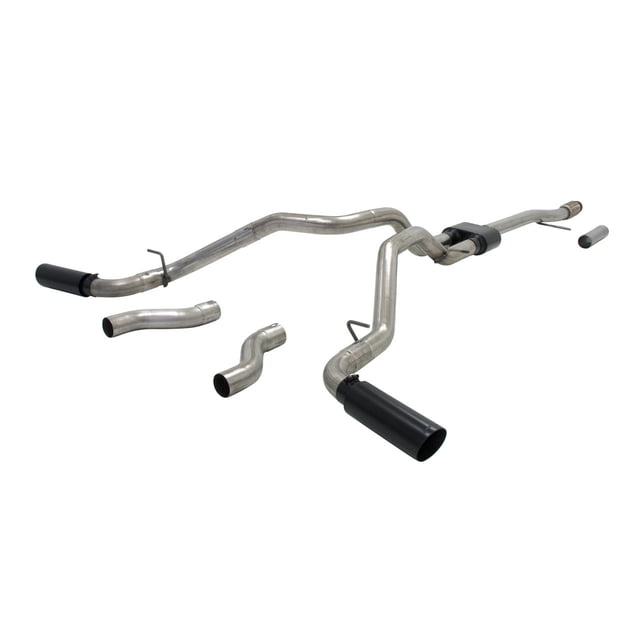 Flowmaster Exhaust System Kit 817689 Outlaw Cat Back System; Stainless Steel; With Muffler; 3 Inch Pipe Diameter; Single Exhaust With Dual Exit; Dual Out Side or Dual Out Rear Exit