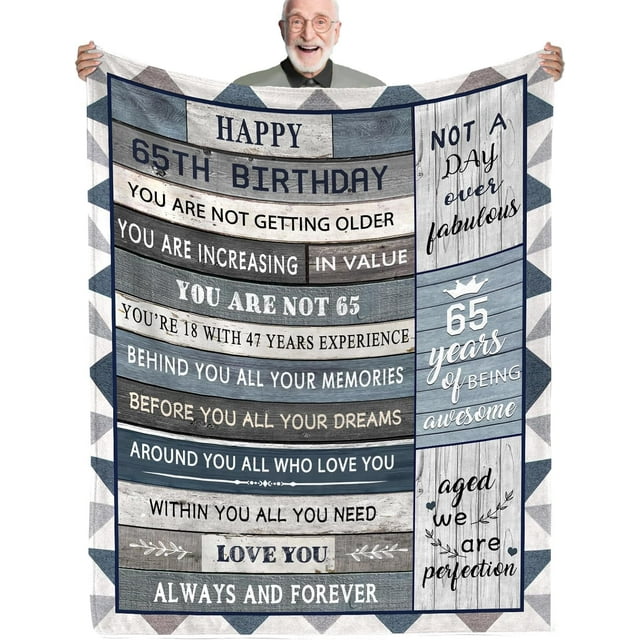 LHSHID Best Gifts for 65 Year Man Soft Throw Blanket for Bed Couch Decor Birthday Blanket for Men 30"x40"