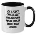thumbnail image 2 of Funny Police Officer Gifts for Men - I'm A Police Officer Two Tone Coffee Mug for Christmas Unique Gifts from Friends, 2 of 4