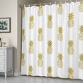thumbnail image 5 of Yellow Pineapple Shower Curtain, Abstract Fruit White Background Modern Waterproof Shower Curtain Set with 12 Hooks Lightweight Bath Curtains Fabric Bathroom Decor 72x84 Inches, 5 of 9