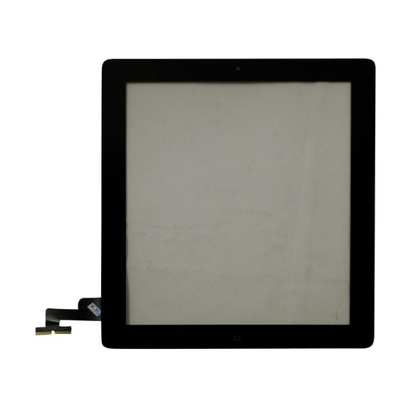 iPad 2 Replacement Screen With Digitizer (with Adhesive + Home Button + Return Small Plate) - Black