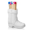 thumbnail image 1 of mmirethe White Ceramic Match Holder With Strikers Durable And Exquisite Craft Scratch-proof Boot Match Holder, 1 of 6