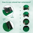 thumbnail image 4 of 26 Pack Colored Party Highlights Clip in Hair Extensions for Girls 20 inches Multi-colors Straight Hair Synthetic Hairpieces In The Party(13colored), 4 of 15
