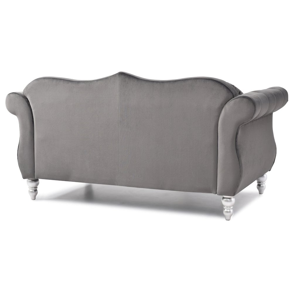 Glory Furniture Hollywood Loveseat in Dark Gray Color