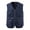 Dark Blue, variant on Men's Workwear Vest Outdoor Casual Multi Pocket Sleeveless V-Neck Jacket Outdoor Photography Cotton Jacket Red