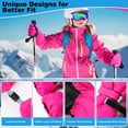 thumbnail image 5 of ThxToms Kids Winter Gloves, Waterproof Ski Snow Gloves for Boys and Girls, Winter Warm Gloves for Cold Weather Outdoor Play ( Rose Red Ages 7-10), 5 of 7