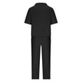 thumbnail image 5 of Pyhlmscde Women's Fashion Cotton And Linen Round Neck Casual Solid Color Two Piece Set, Two Piece Sets for Women, Lounge Sets for Women, Women Fall Clothes, 5 of 5