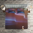 thumbnail image 2 of Ambesonne Fantasy Quilted Coverlet 3 Pcs, Psychedelic Sky Star, Queen Size, Blue Purple, 2 of 2