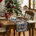 thumbnail image 4 of Christmas Santa Dogs Table Runner 16x72in Non-Slip Cotton Linen Table Runners, Dark Blue Checkered Dresser Scarves TableRunner for Dinner Kitchen Dining Wedding Party, 4 of 9
