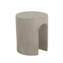 GDF Studio Stylish Round U-Shaped Concrete Side Table