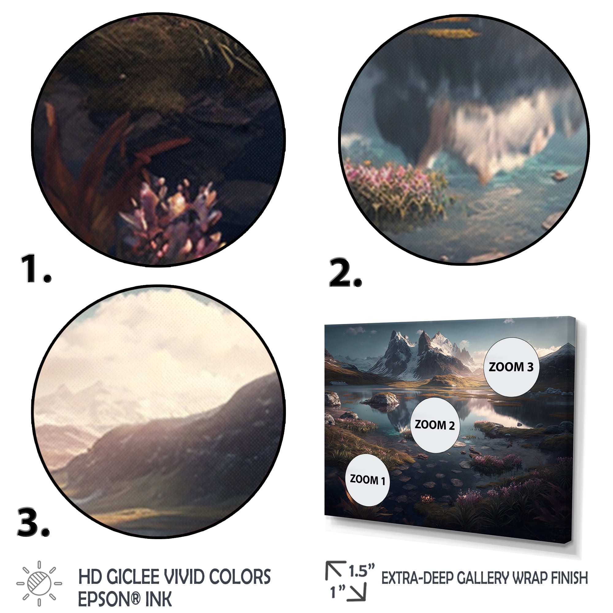 Designart Mountain Landscapes I Canvas Wall Art