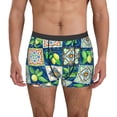 thumbnail image 2 of Goofa Lemon and Leaves Printed Men's Boxer Briefs Underwear, Moisture-Wicking Underwear, Trunk,Soft and Breathable Cotton Underwear-Medium, 2 of 9