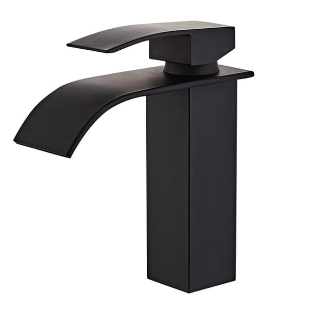 Grifo de baño cascada, grifo de lavabo cromado con válvula cerámica, grifo monomando para lavabo de baño con agua fría y caliente, grifo de lavabo de latón, grifo monomando para lavabo