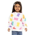 thumbnail image 2 of Valentine's Day Toddler Girls Allover Print Crewneck Sweatshirt from Way to Celebrate, Sizes 12M-5T, 2 of 6